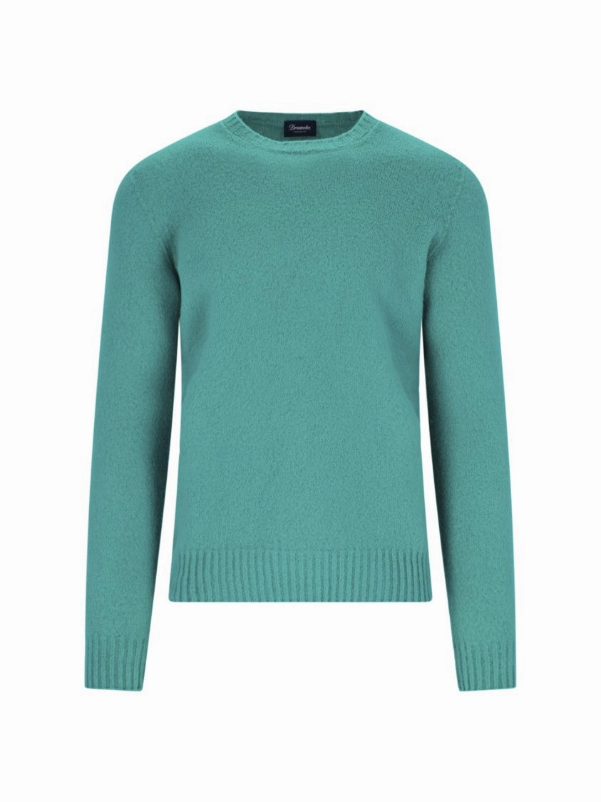 Classic Crewneck Sweater With Ribbed Finishes
