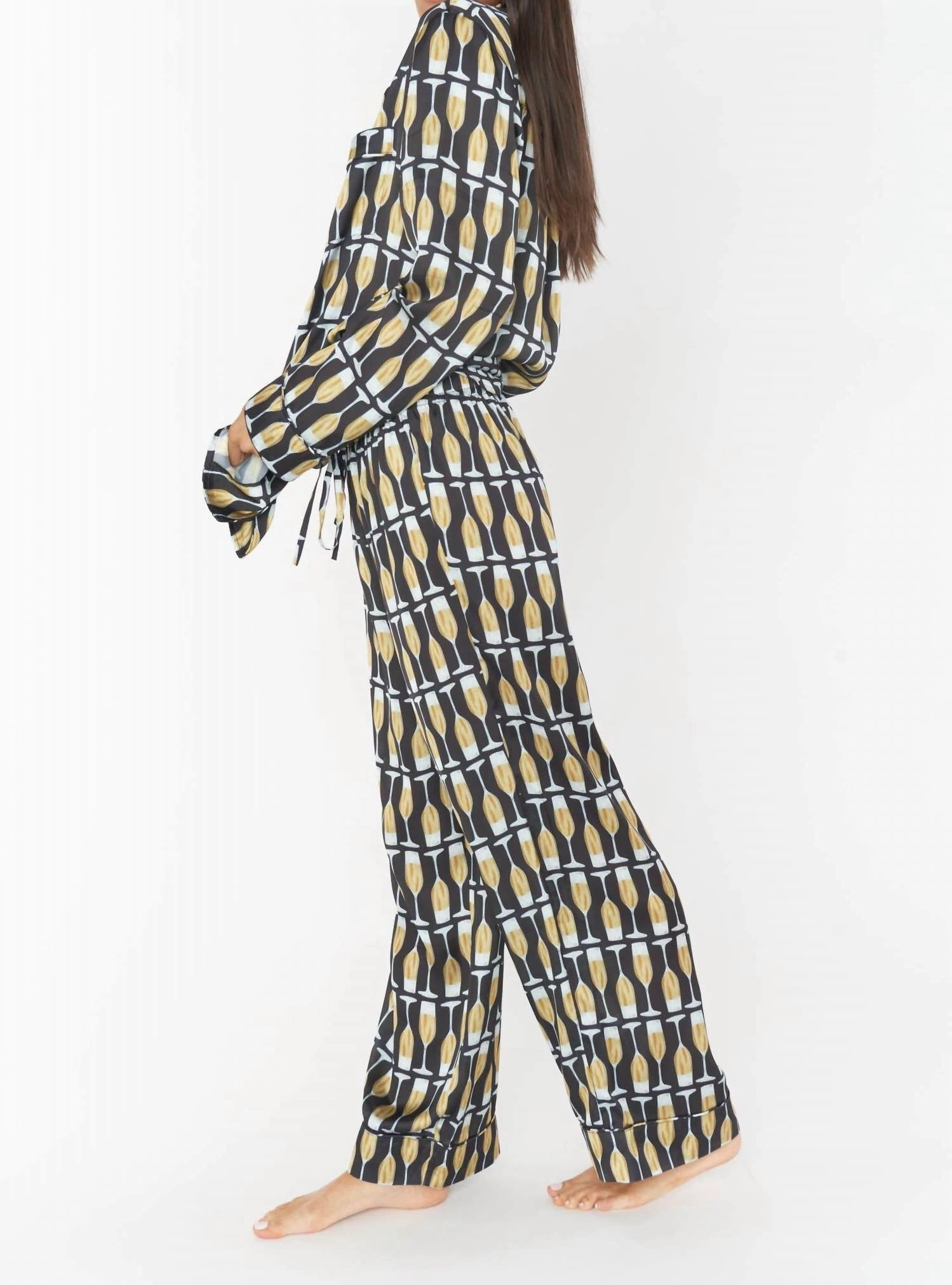 Classic Pajama Set In Champagne