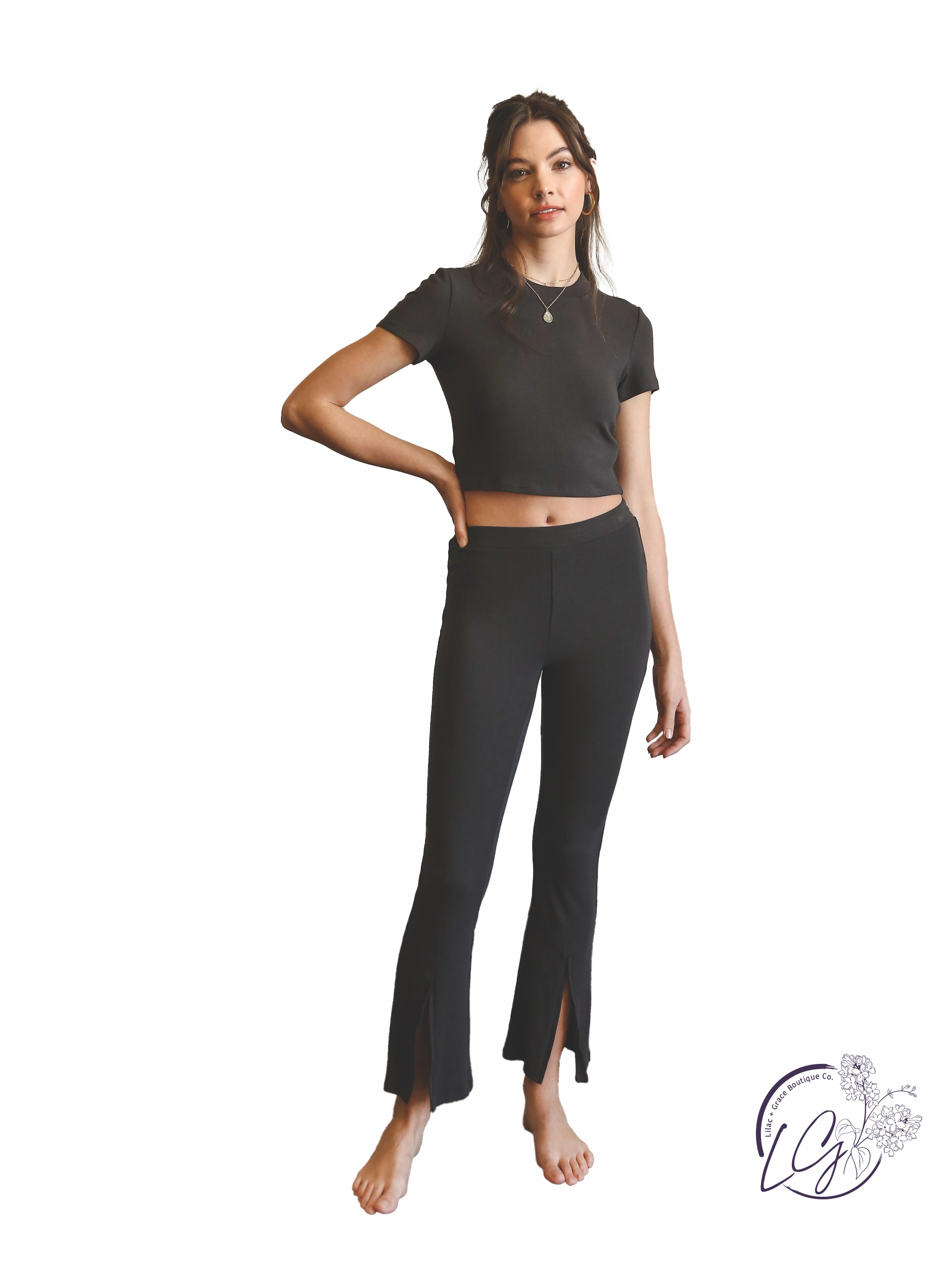 Classy & Comfy Ribbed Flared Pants