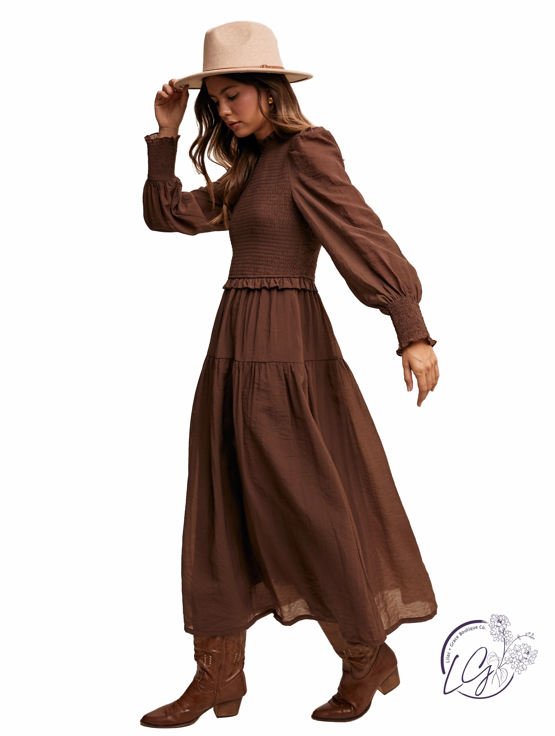 Colors Burn Ruffle Maxi Dress