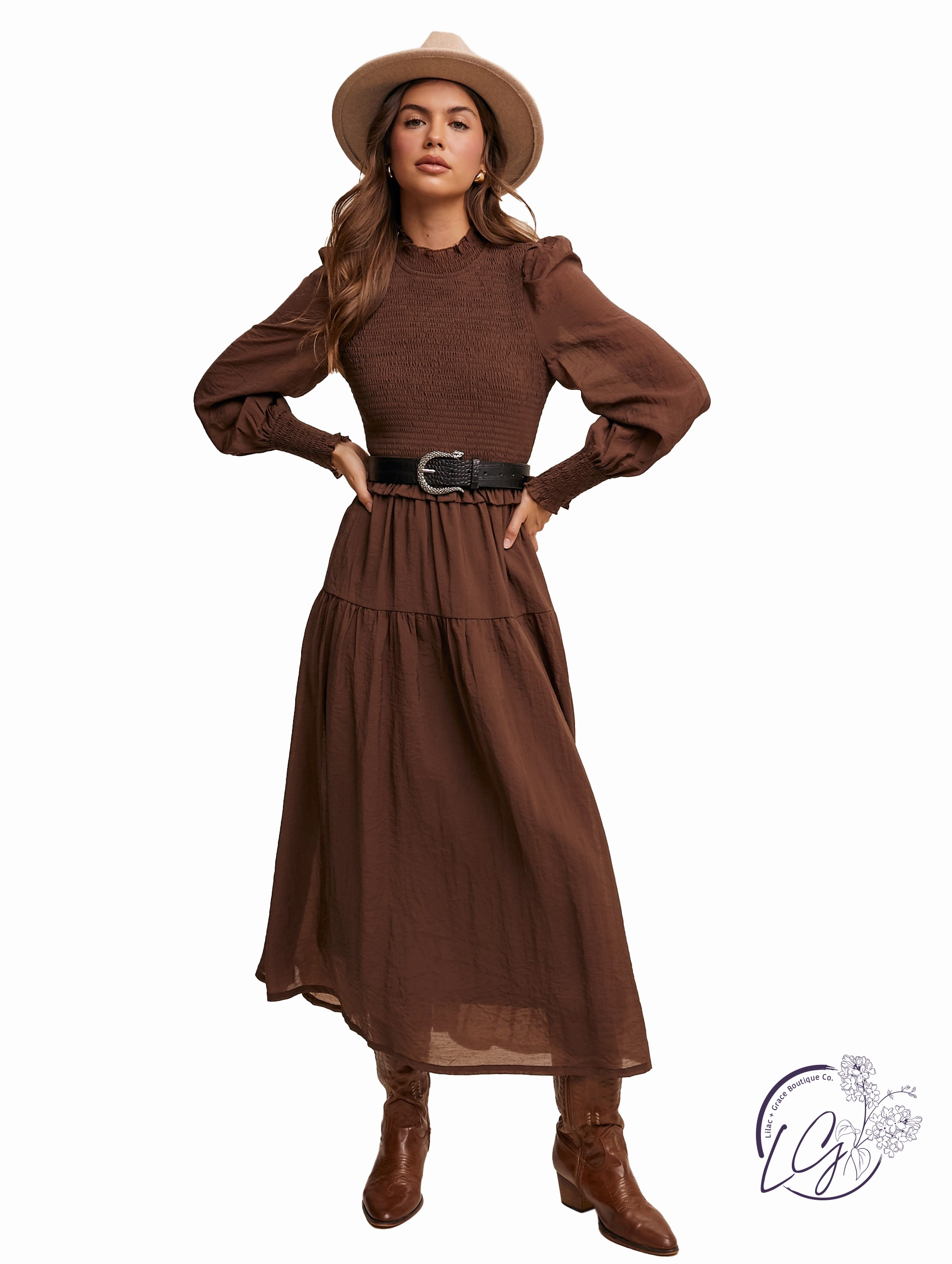 Colors Burn Ruffle Maxi Dress