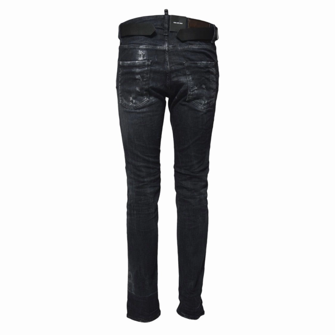 Cool Guy Jeans In Black Denim With Buckles