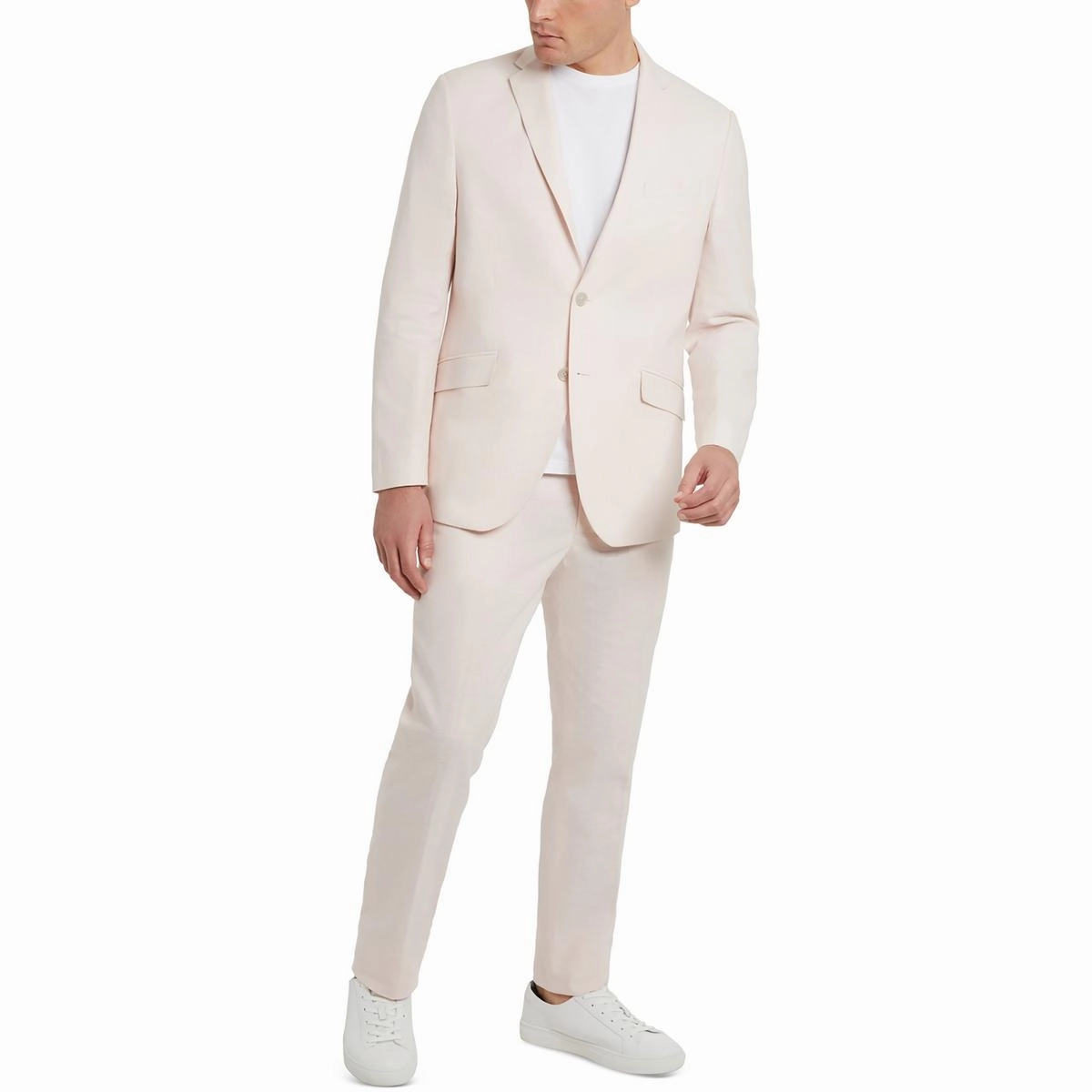 Cork Mens Slub Linen Two-Button Suit