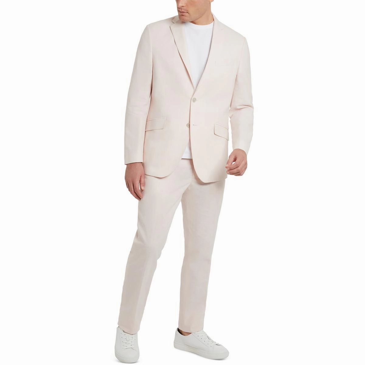 Cork Mens Slub Linen Two-Button Suit