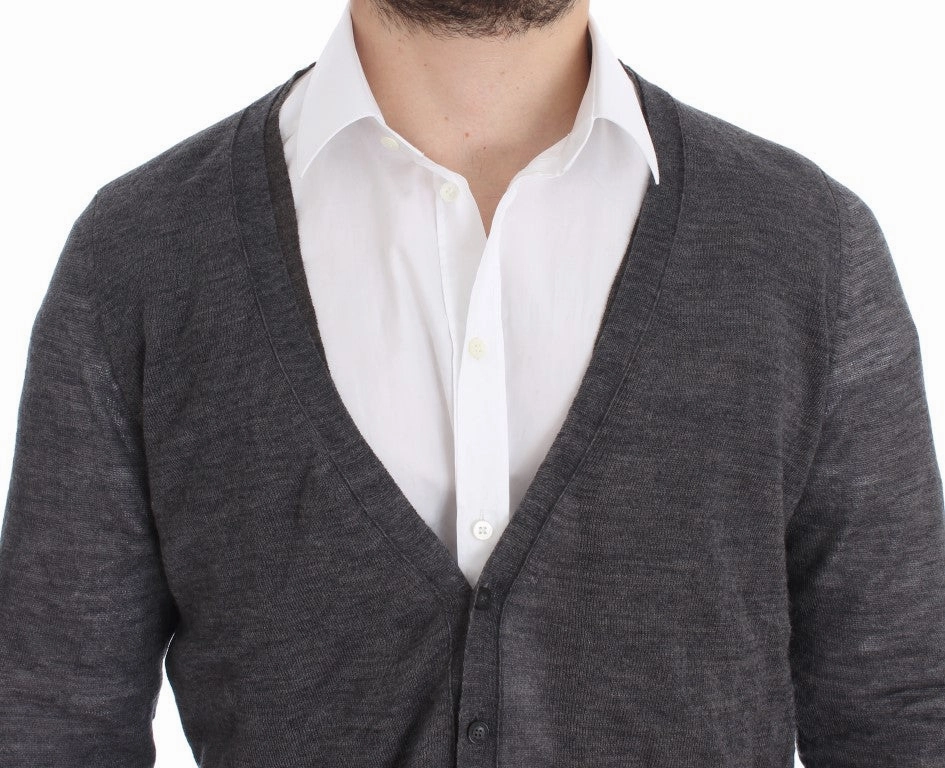 Costume National Elegant Wool Blend Cardigan Men's Sweater