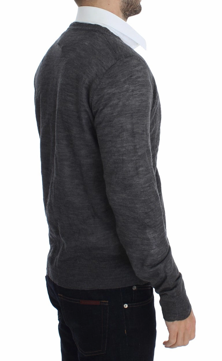 Costume National Elegant Wool Blend Cardigan Men's Sweater
