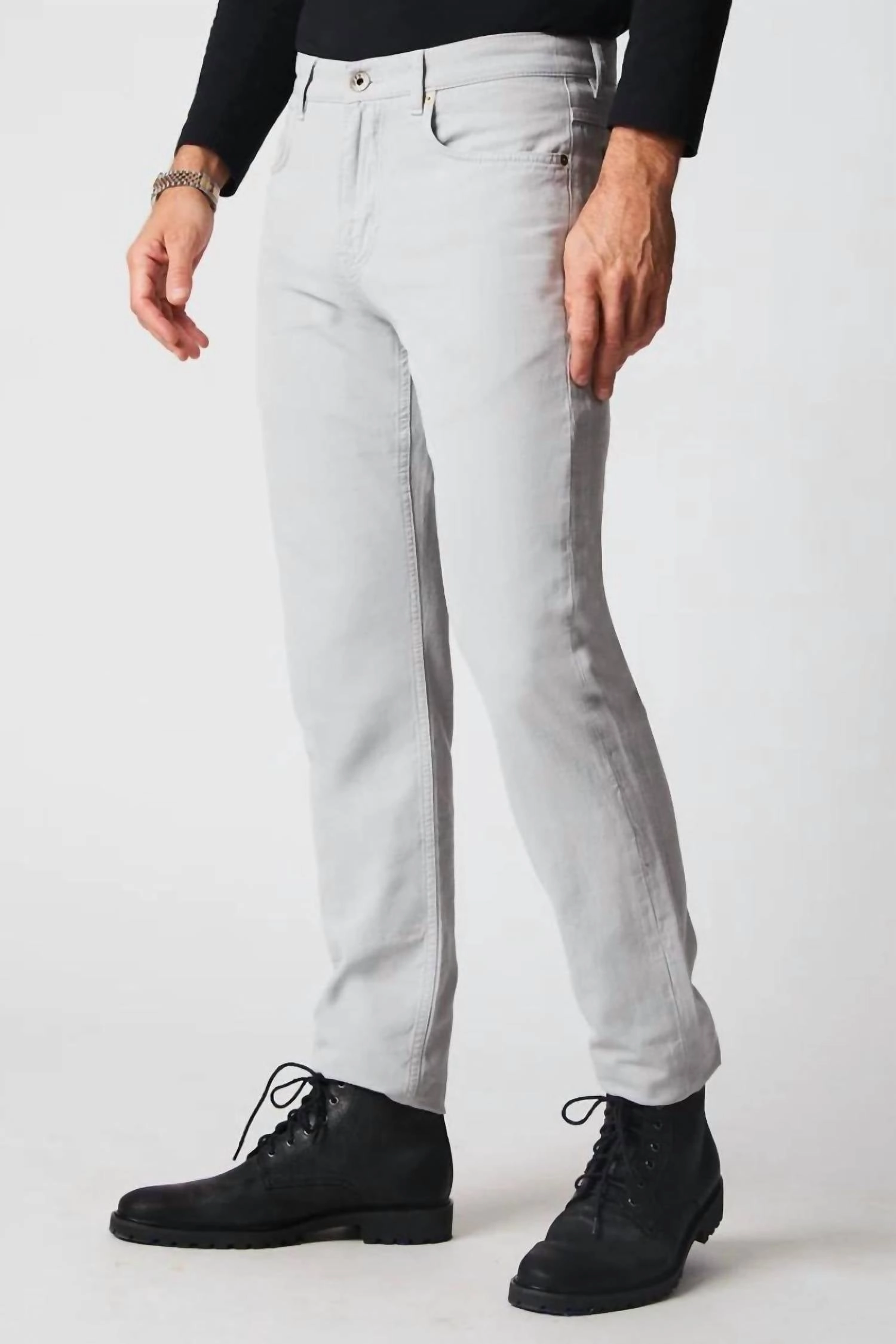 Cotton Linen 5 Pocket Pant In Quarry