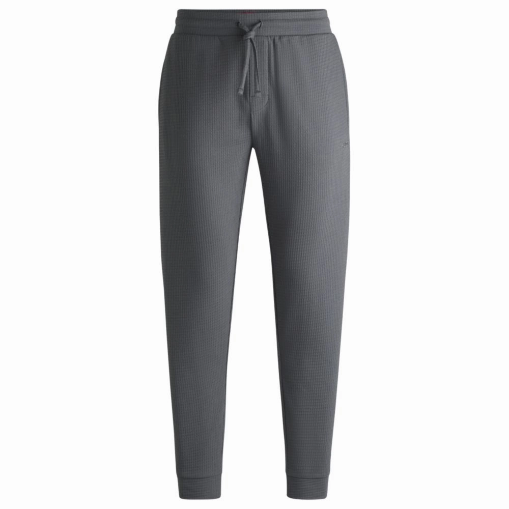 Cotton pajama bottoms with embroidered logo