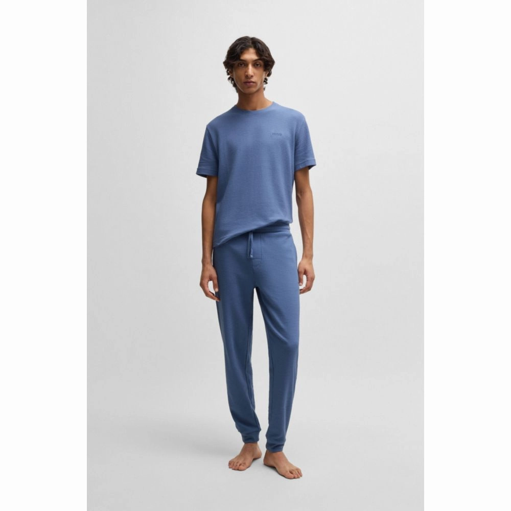 Cotton pajama bottoms with embroidered logo