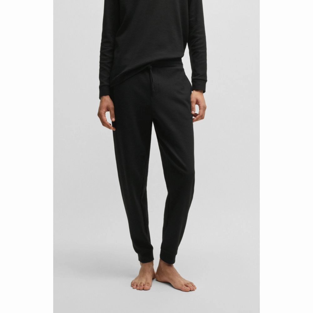 Cotton pajama bottoms with embroidered logo