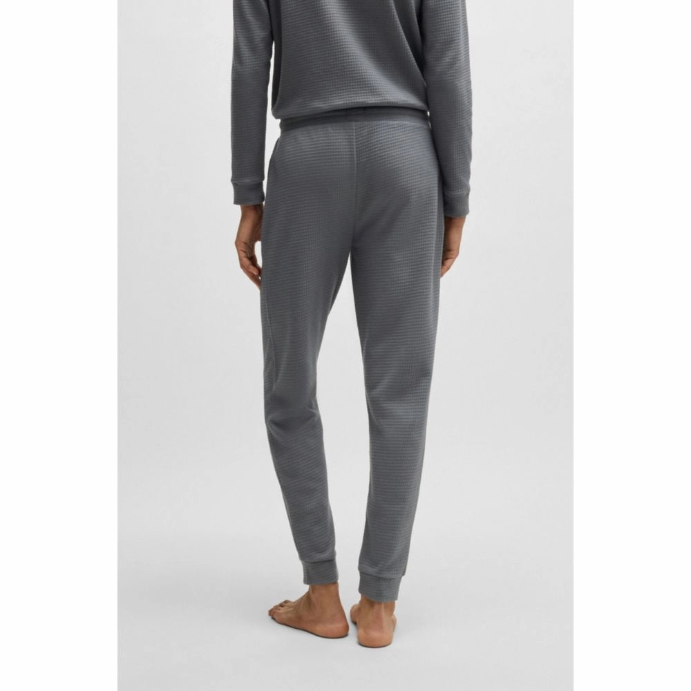Cotton pajama bottoms with embroidered logo