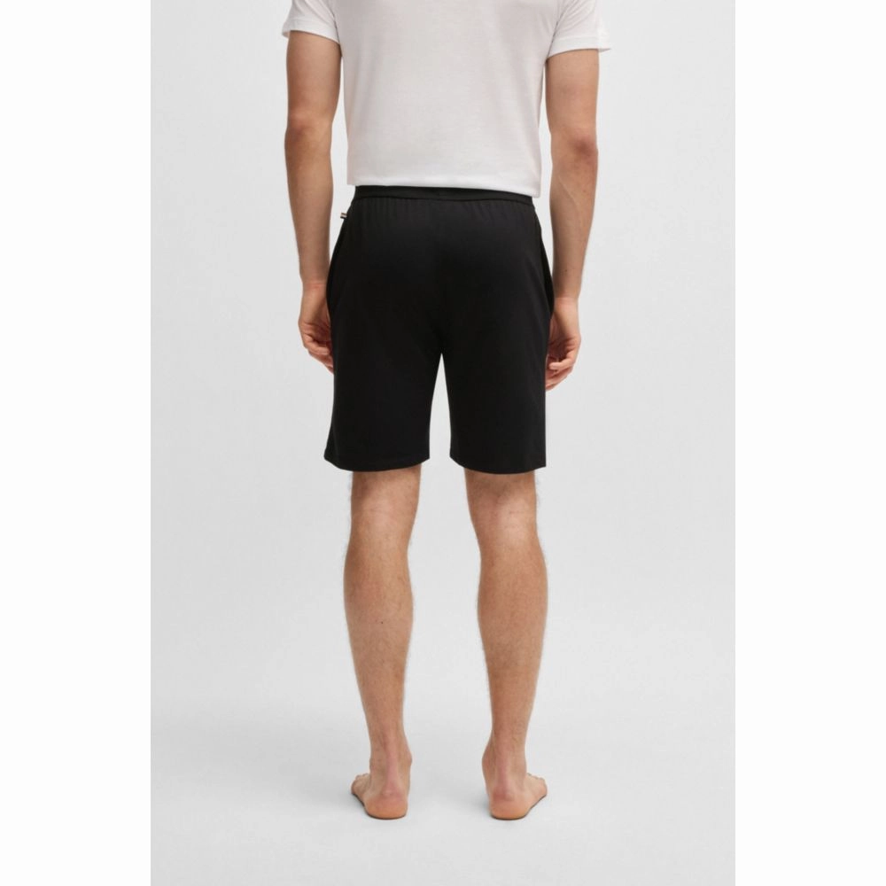 Cotton-terry shorts with stripe print