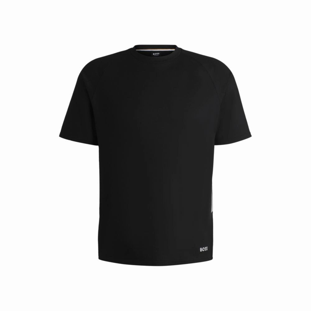 Cotton-terry T-shirt with contrast side panels