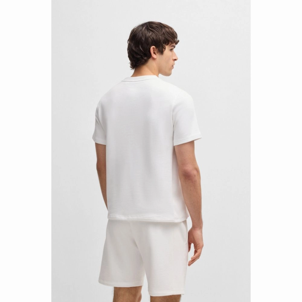 Cotton-terry T-shirt with embroidered logo