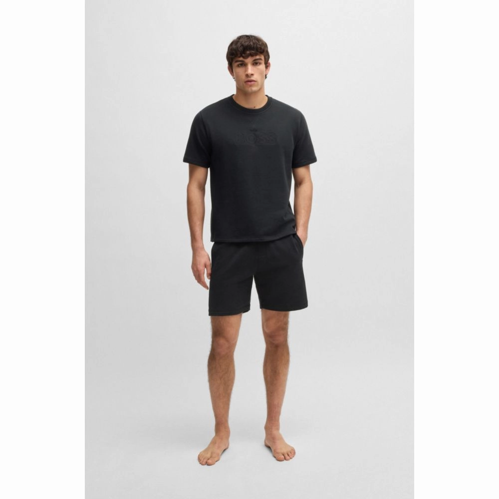 Cotton-terry T-shirt with embroidered logo