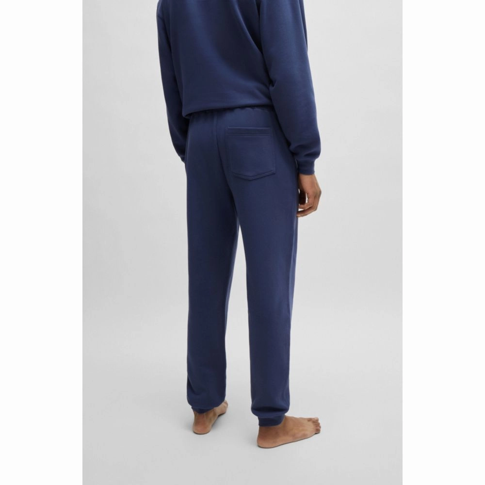 Cotton-terry tracksuit bottoms with flocked logo