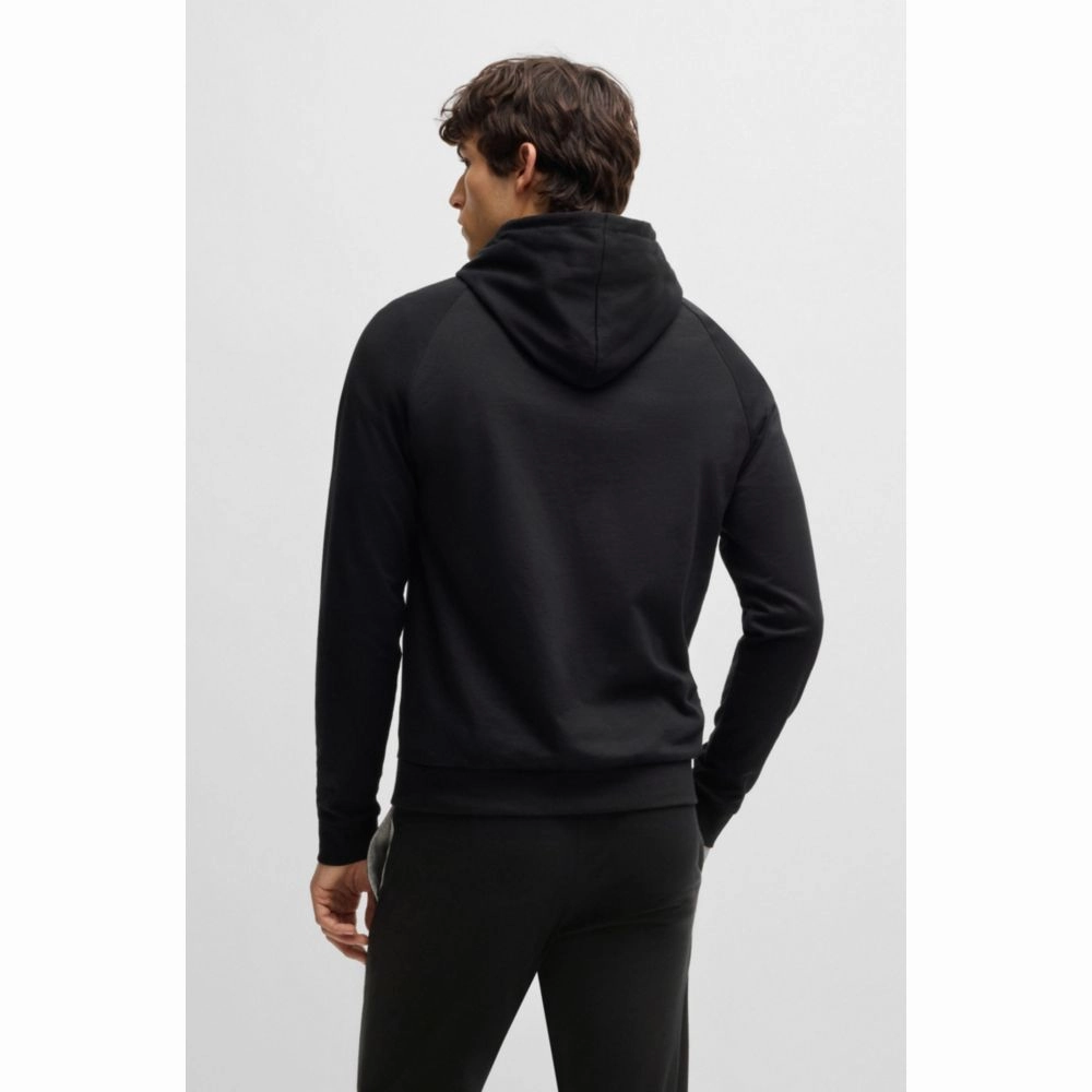 Cotton-terry zip-up hoodie with logo print
