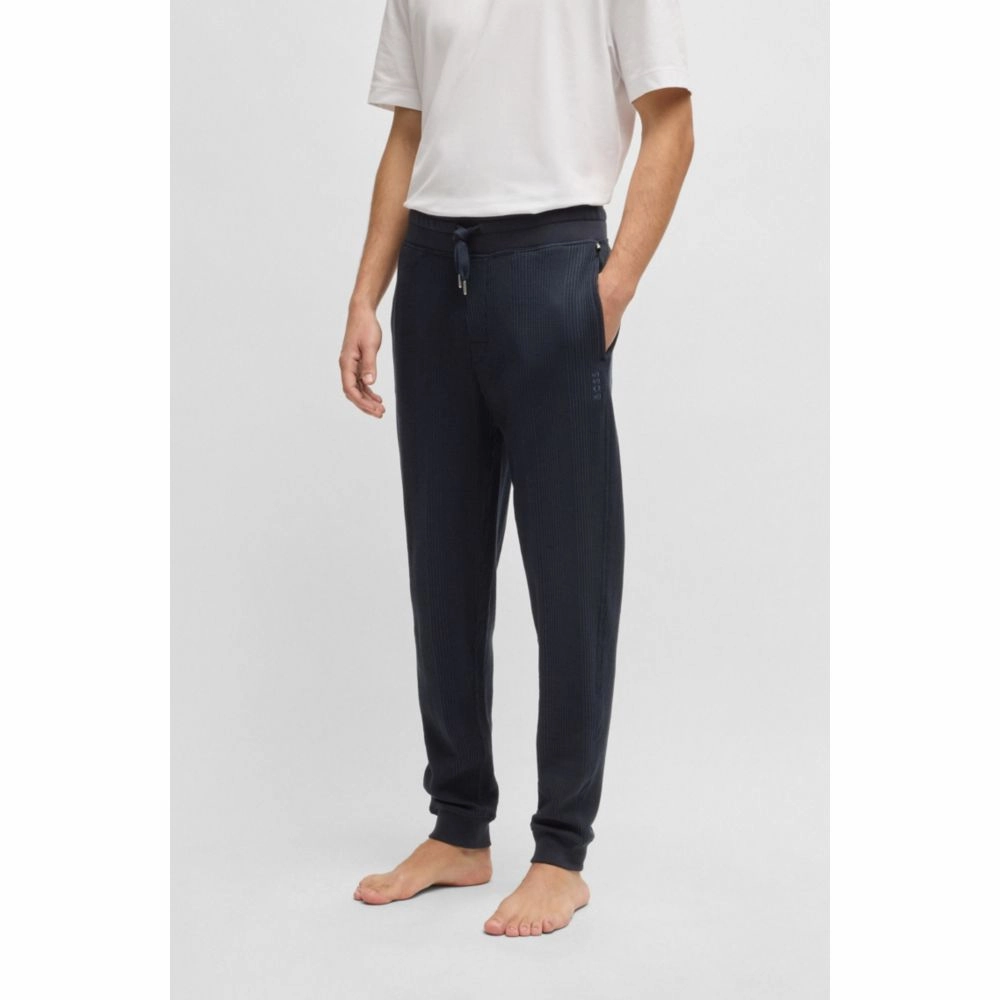 Cotton tracksuit bottoms with embroidered logo