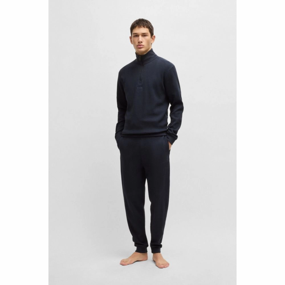 Cotton tracksuit bottoms with embroidered logo