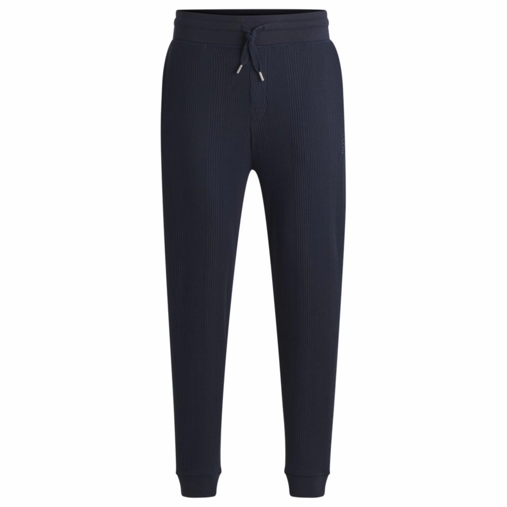 Cotton tracksuit bottoms with embroidered logo