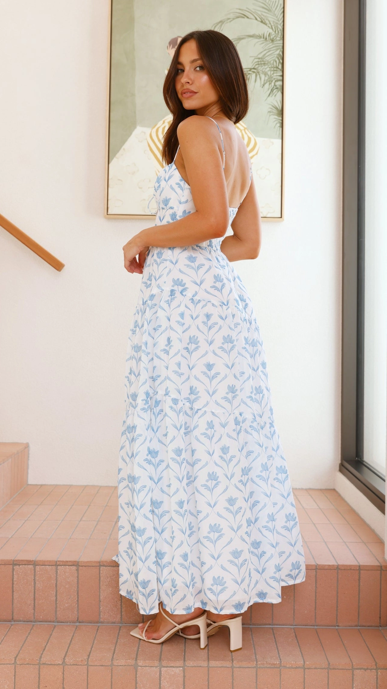 Cove Maxi Dress - Blue Floral