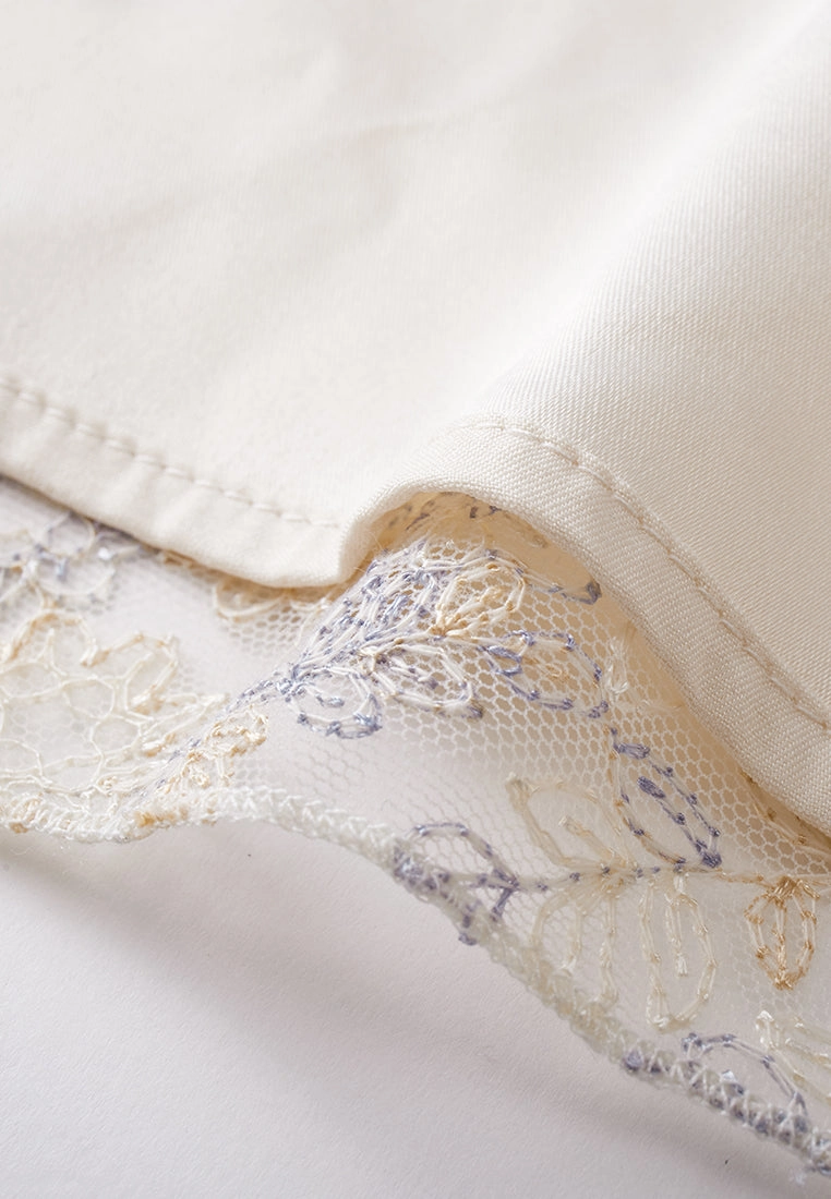 Cream Floral Lace Dress