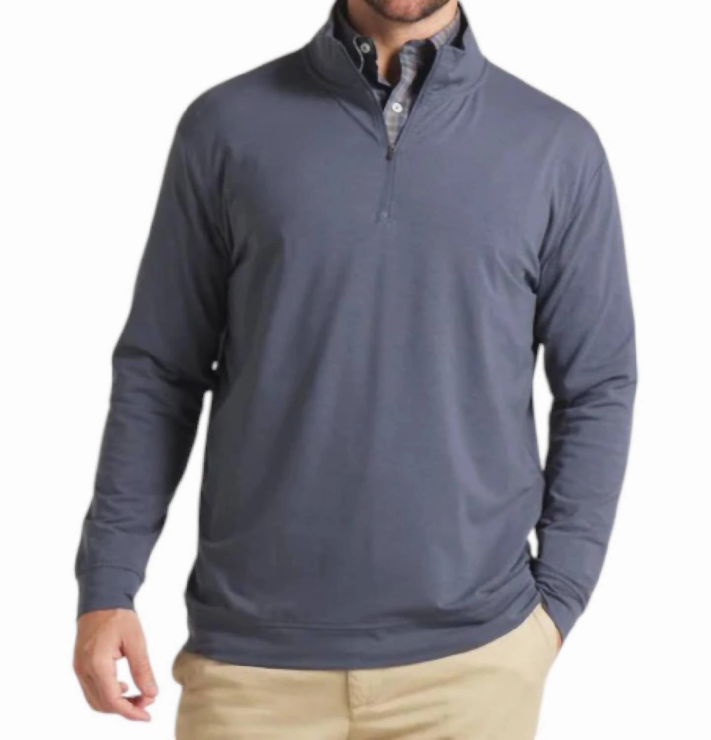 Crescent Moon Performance Pullover Sweater In Navy