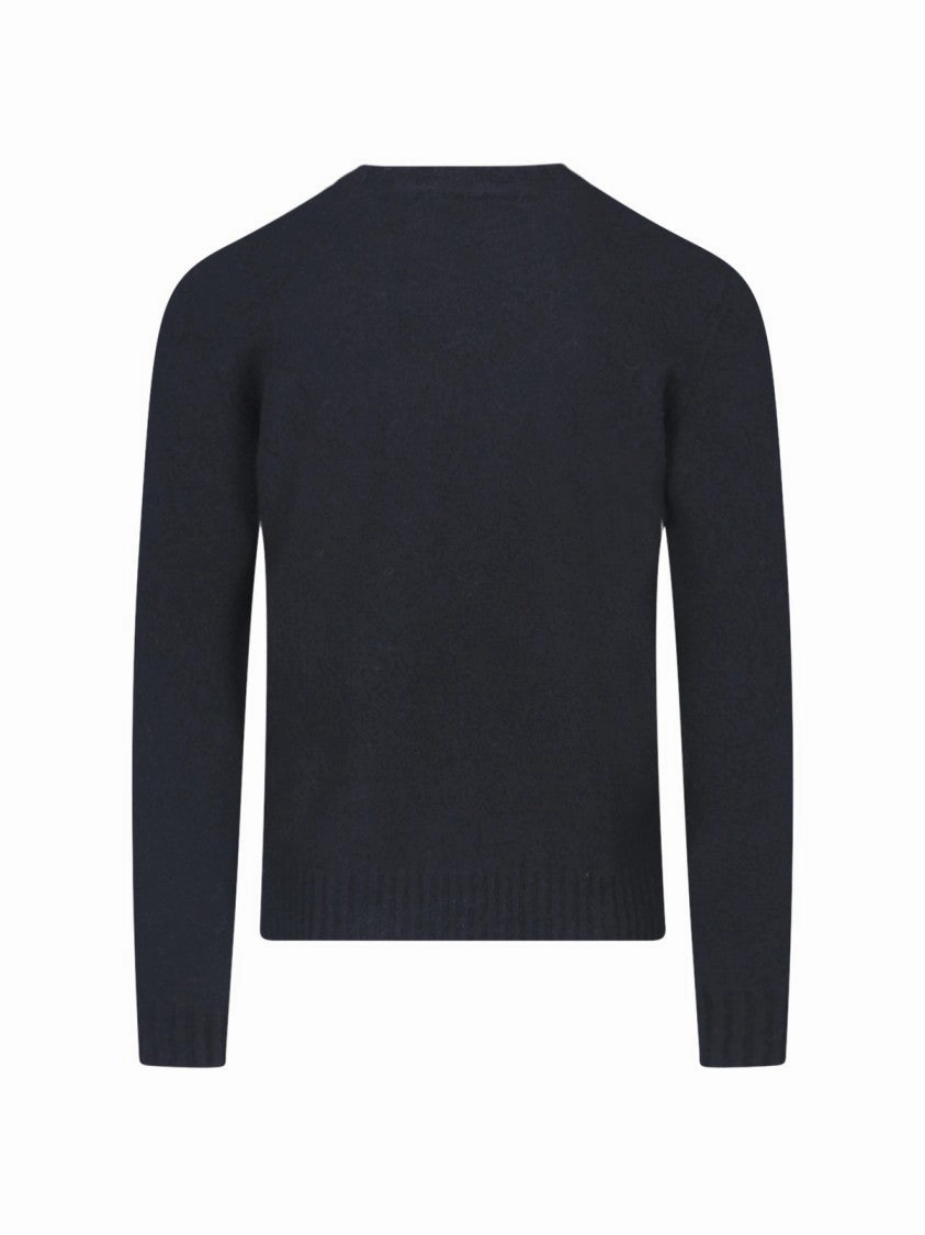 Crewneck Sweater With Ribbed Finish