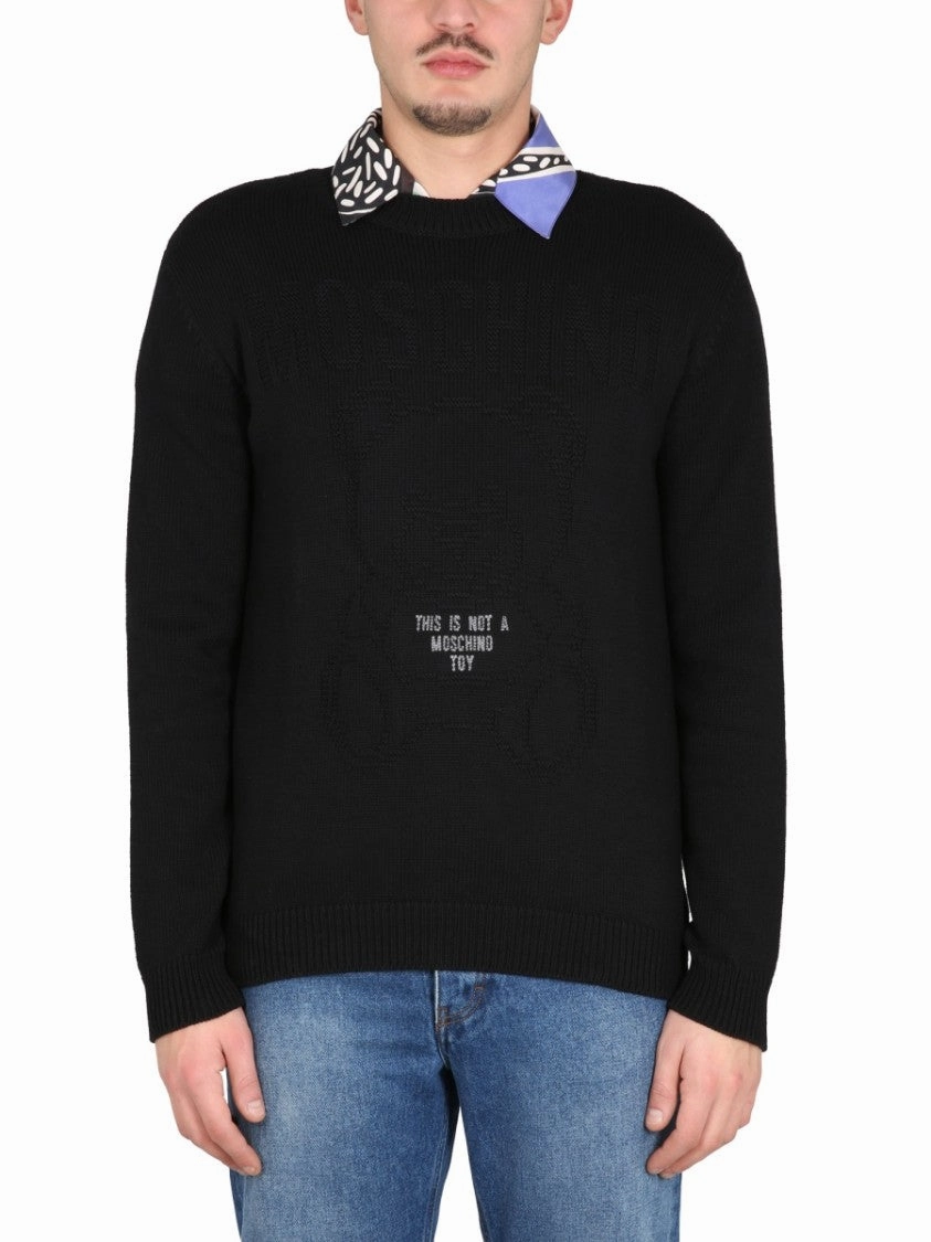Cross-Neck Cotton Sweater