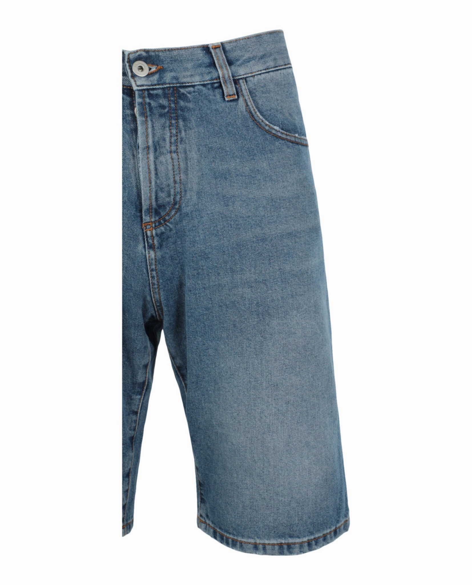 Cross Stonewash Denim Shorts