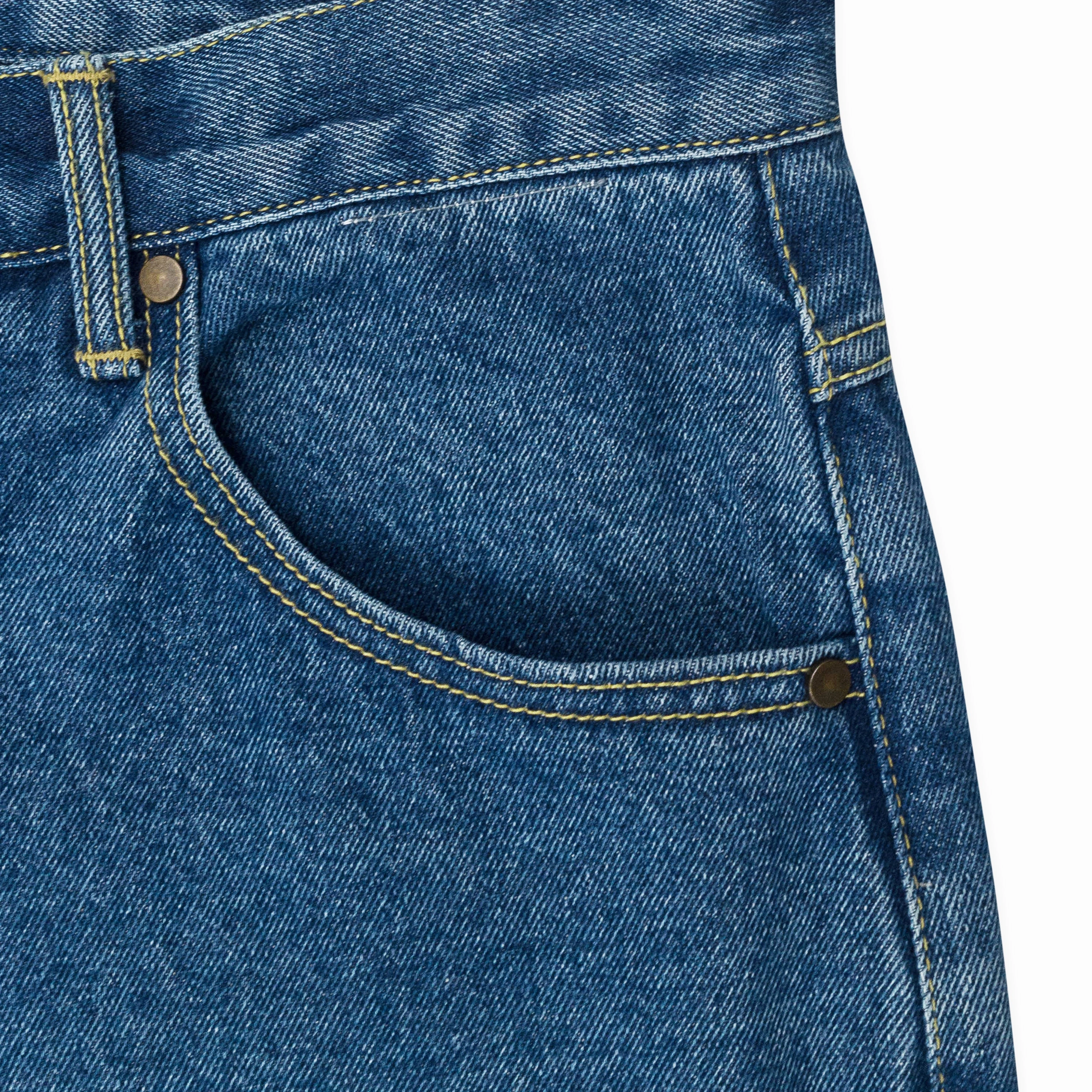 CURVE HARD DENIM BLUE STRAIGHT-FIT JEANS