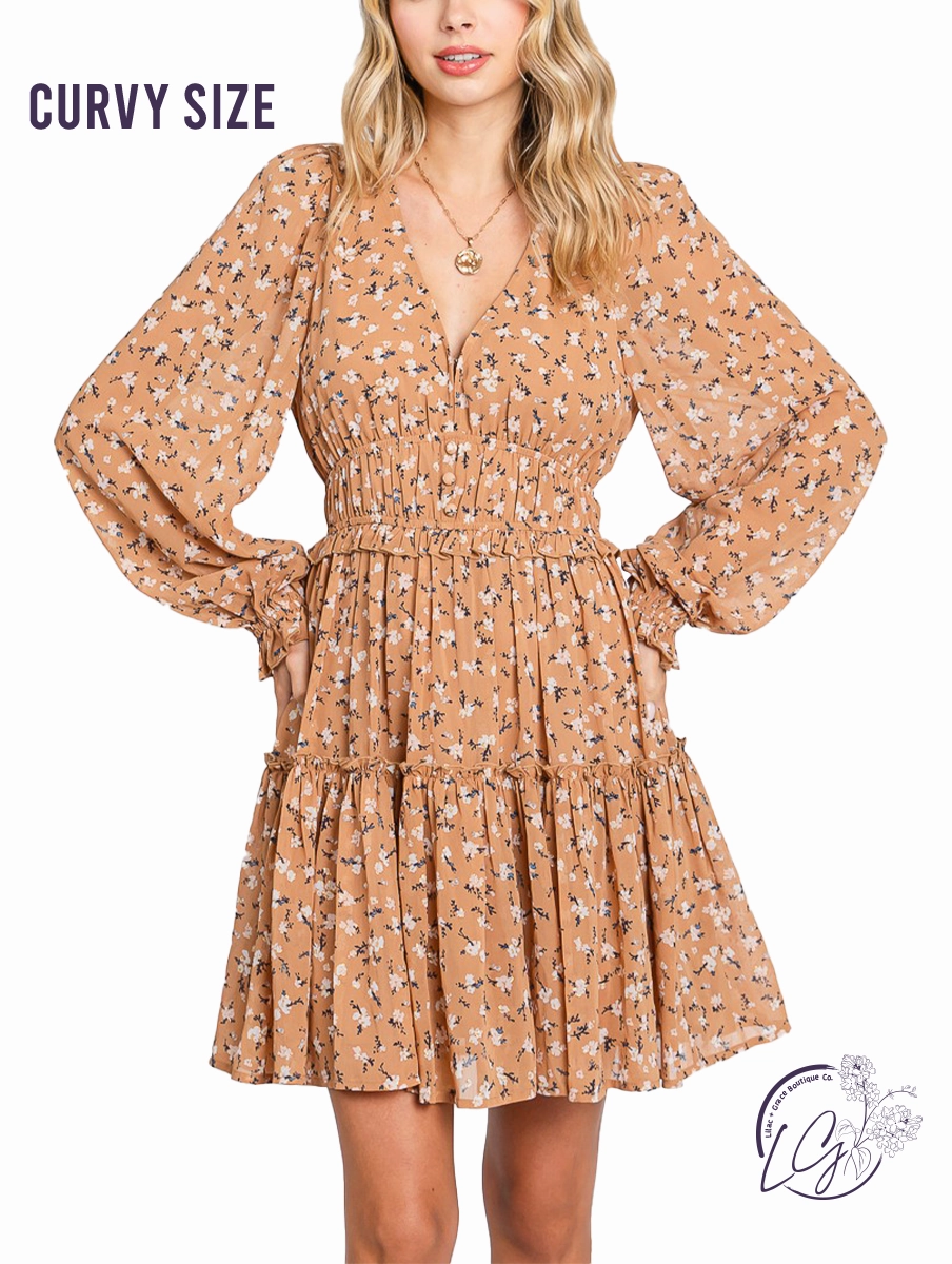 Curvy Sunny Day Floral Dress