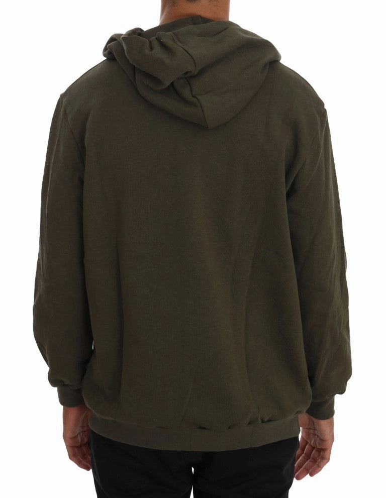 Daniele Alessandrini  Full Zipper Hodded Cotton Men's Sweater