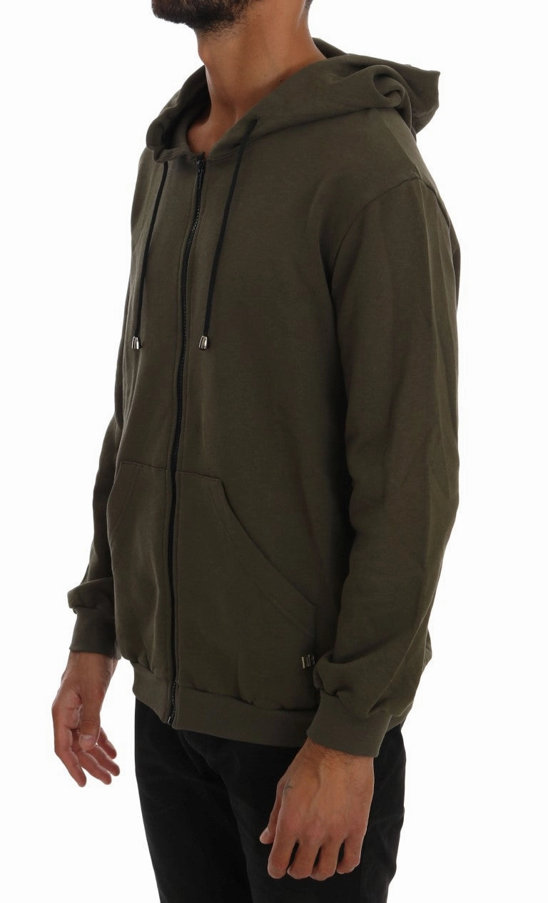 Daniele Alessandrini  Full Zipper Hodded Cotton Men's Sweater