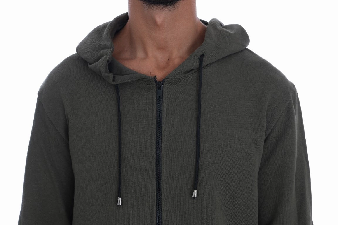 Daniele Alessandrini  Full Zipper Hodded Cotton Men's Sweater