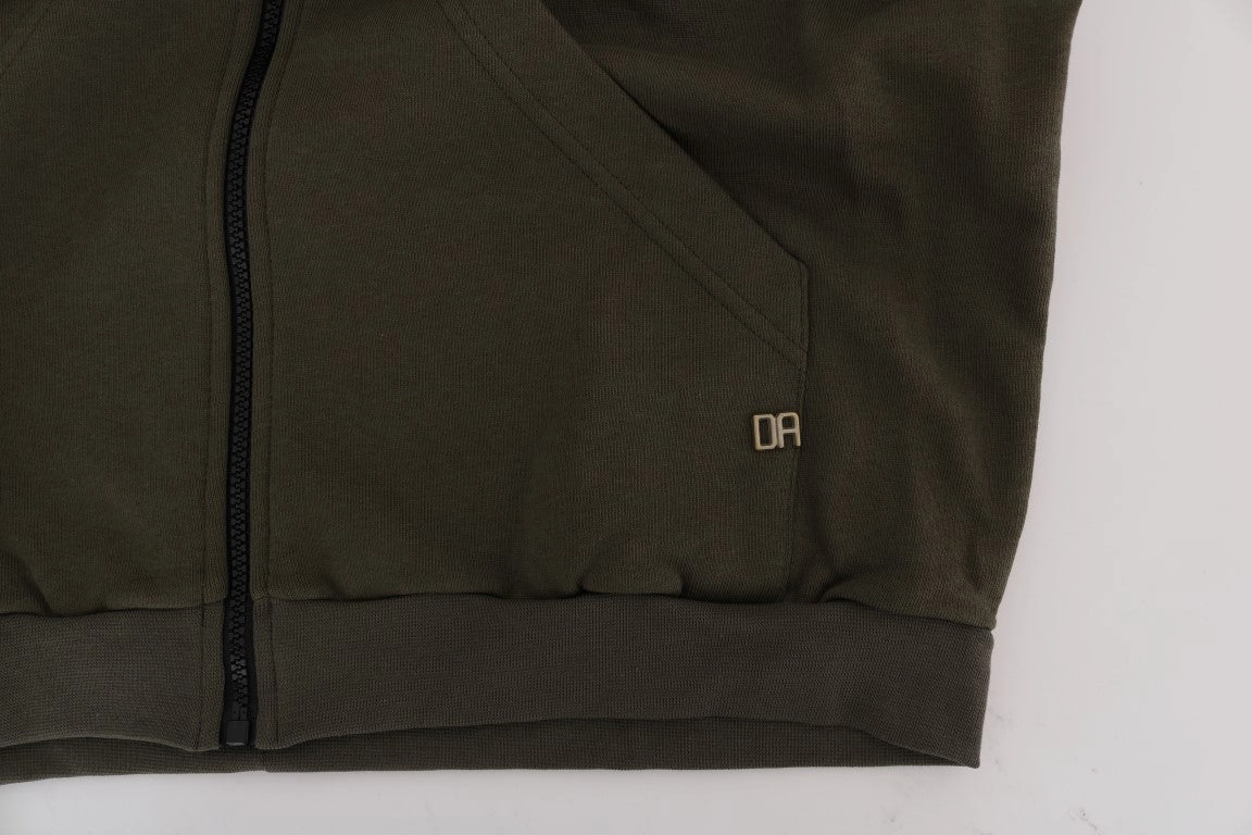 Daniele Alessandrini  Full Zipper Hodded Cotton Men's Sweater
