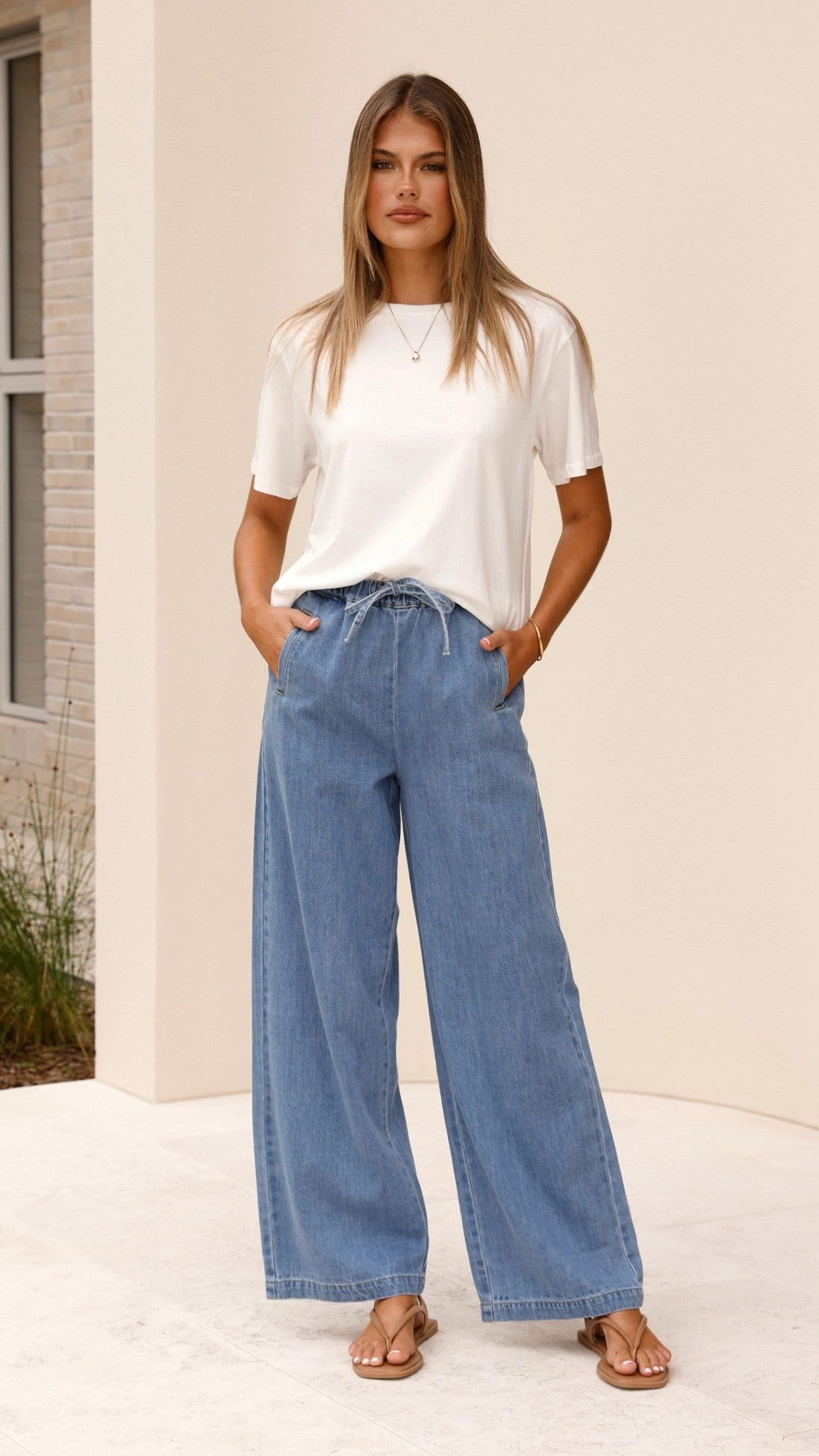 Darby Pant - Mid Blue Denim