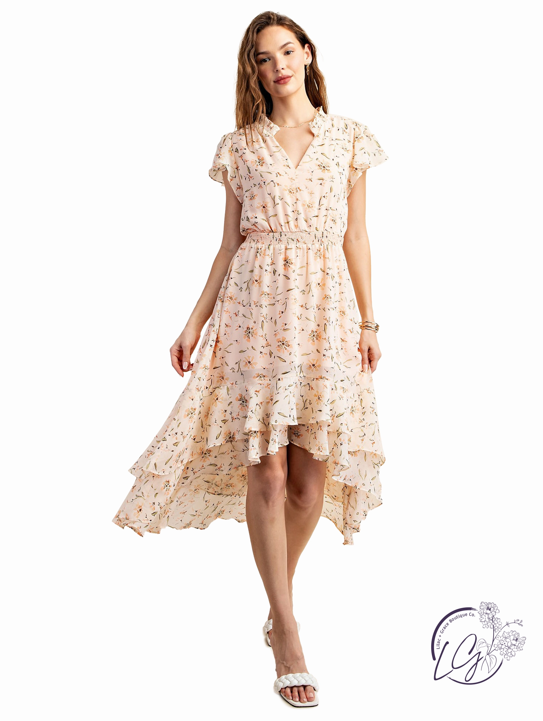 Dazzle In Style Smock Waist Dress