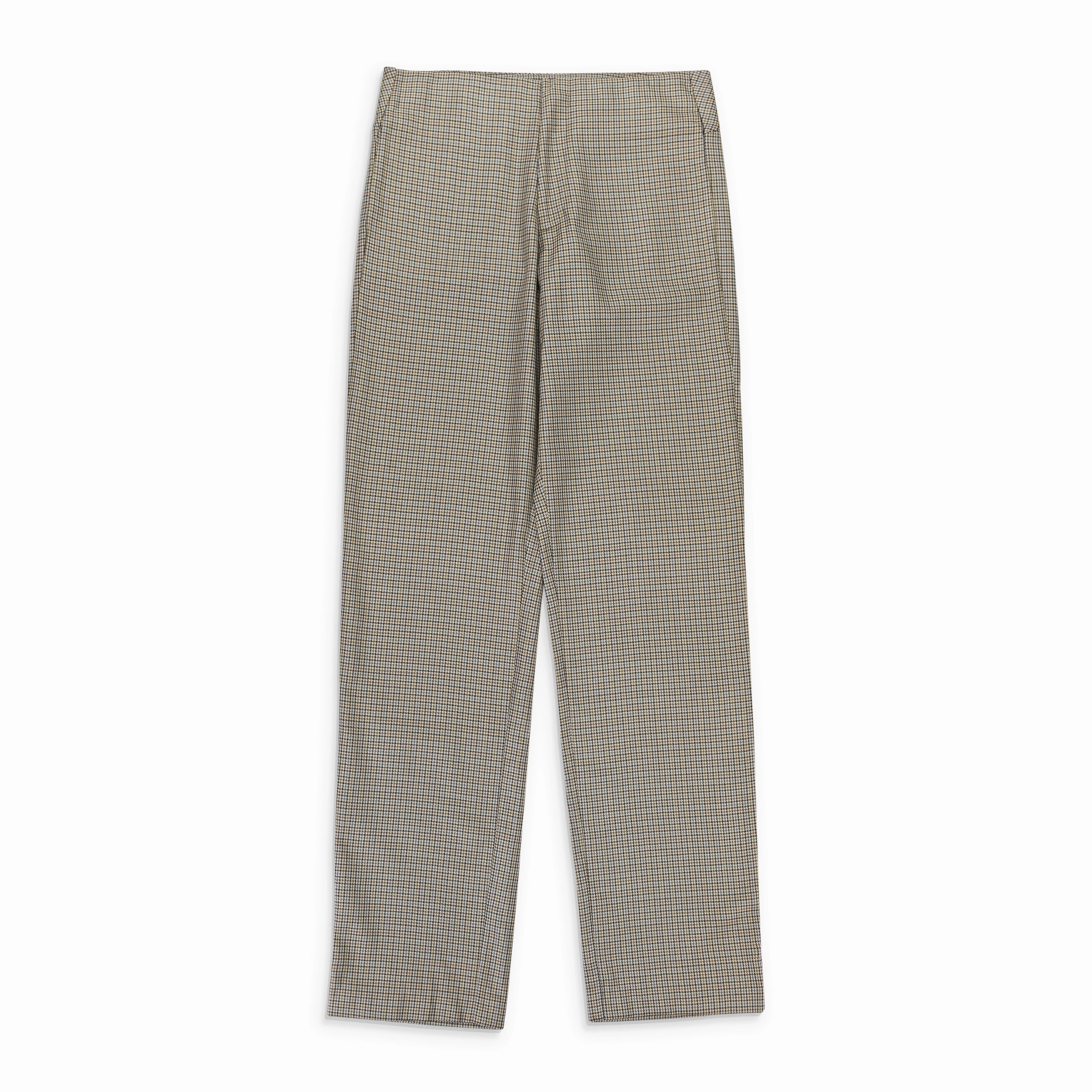 DEADSTOCK PLAID TAN CASUAL PANTS