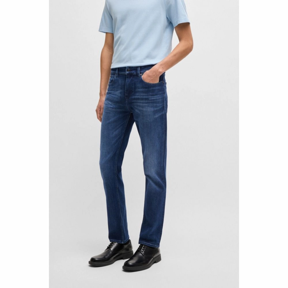 Delaware slim-fit jeans in dark-blue stretch denim