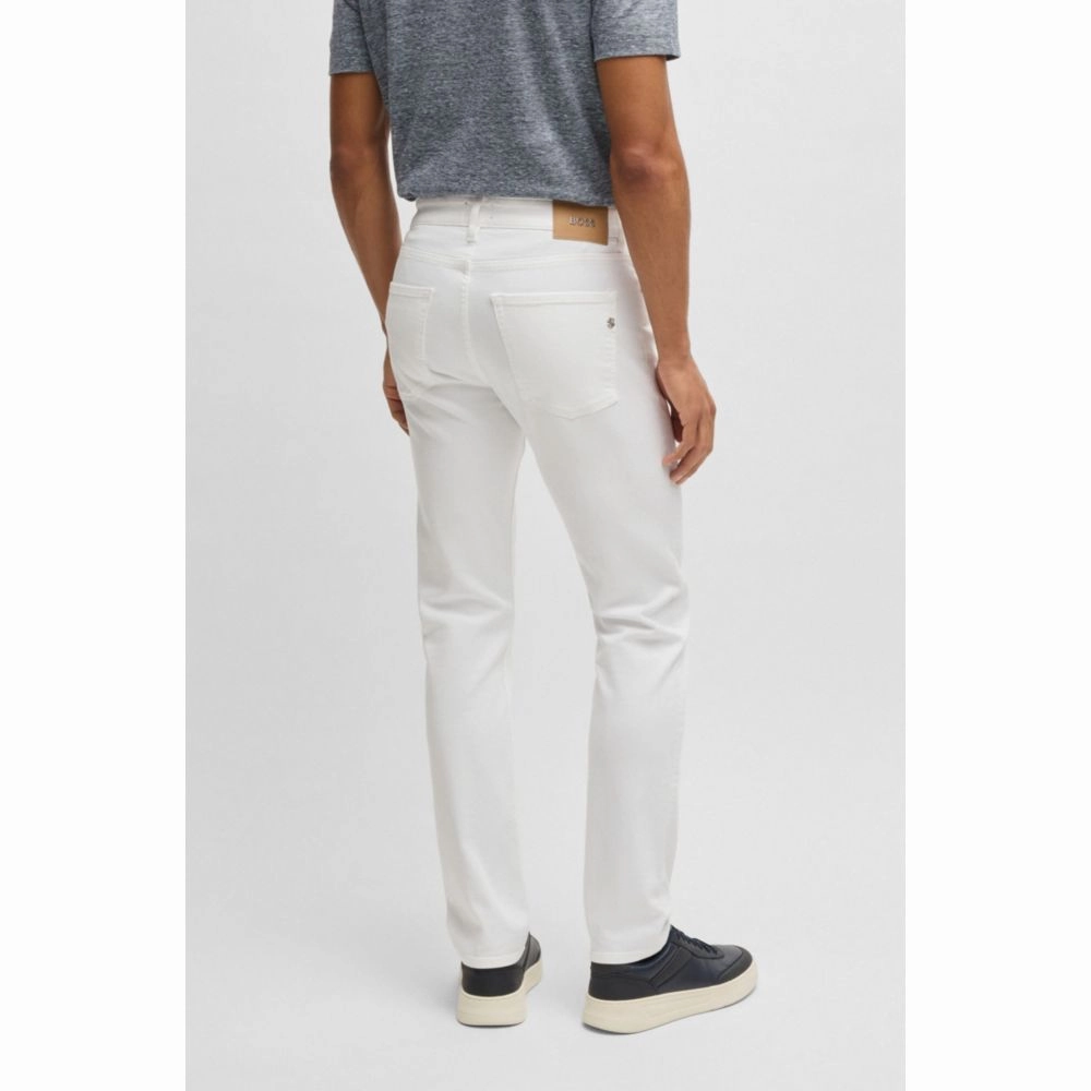 Delaware slim-fit jeans in white comfort-stretch denim