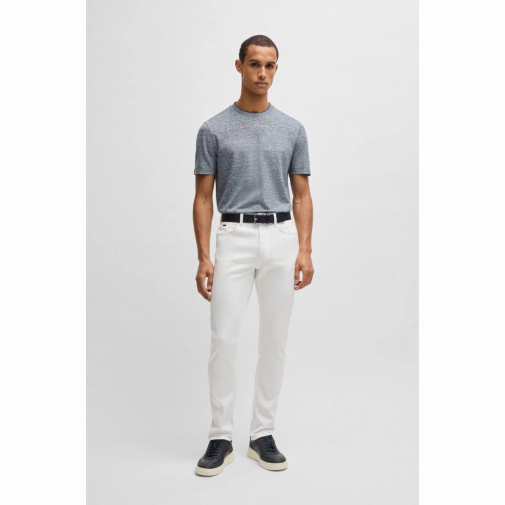 Delaware slim-fit jeans in white comfort-stretch denim