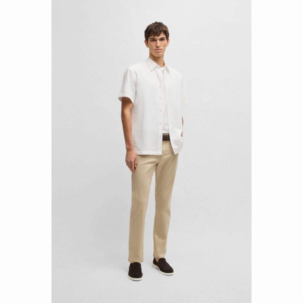 Delaware slim-fit trousers in stretch satin