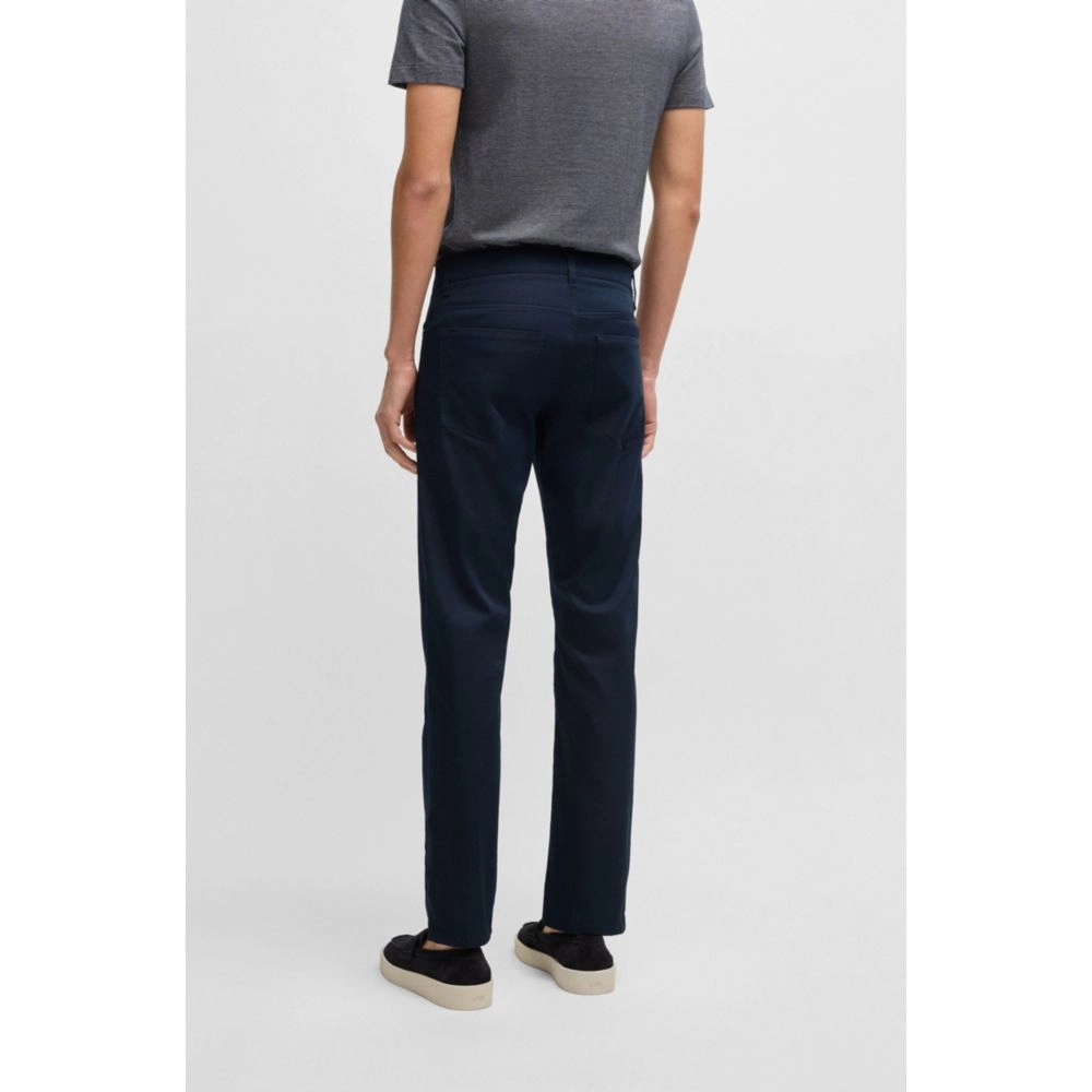 Delaware slim-fit trousers in stretch satin