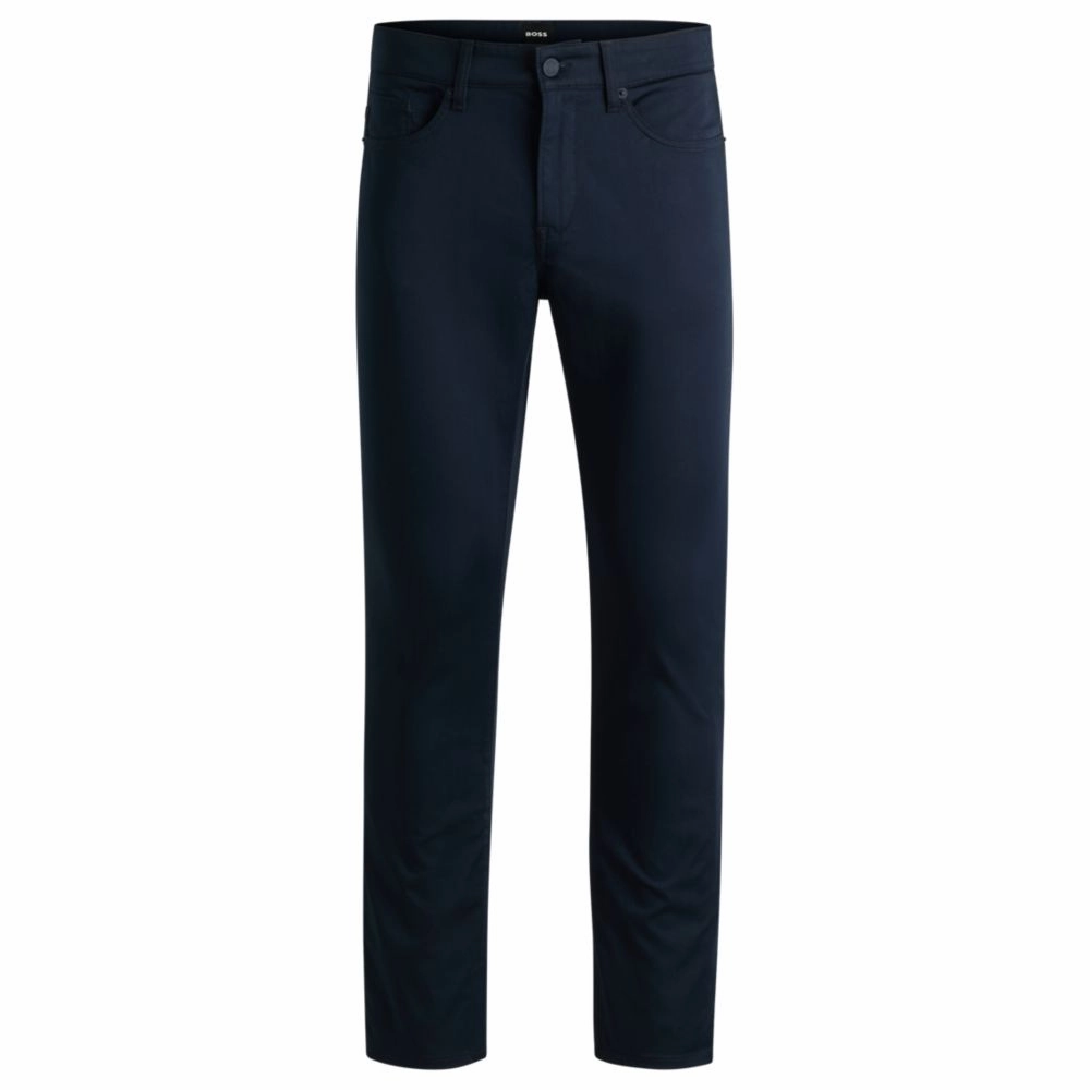 Delaware slim-fit trousers in stretch satin