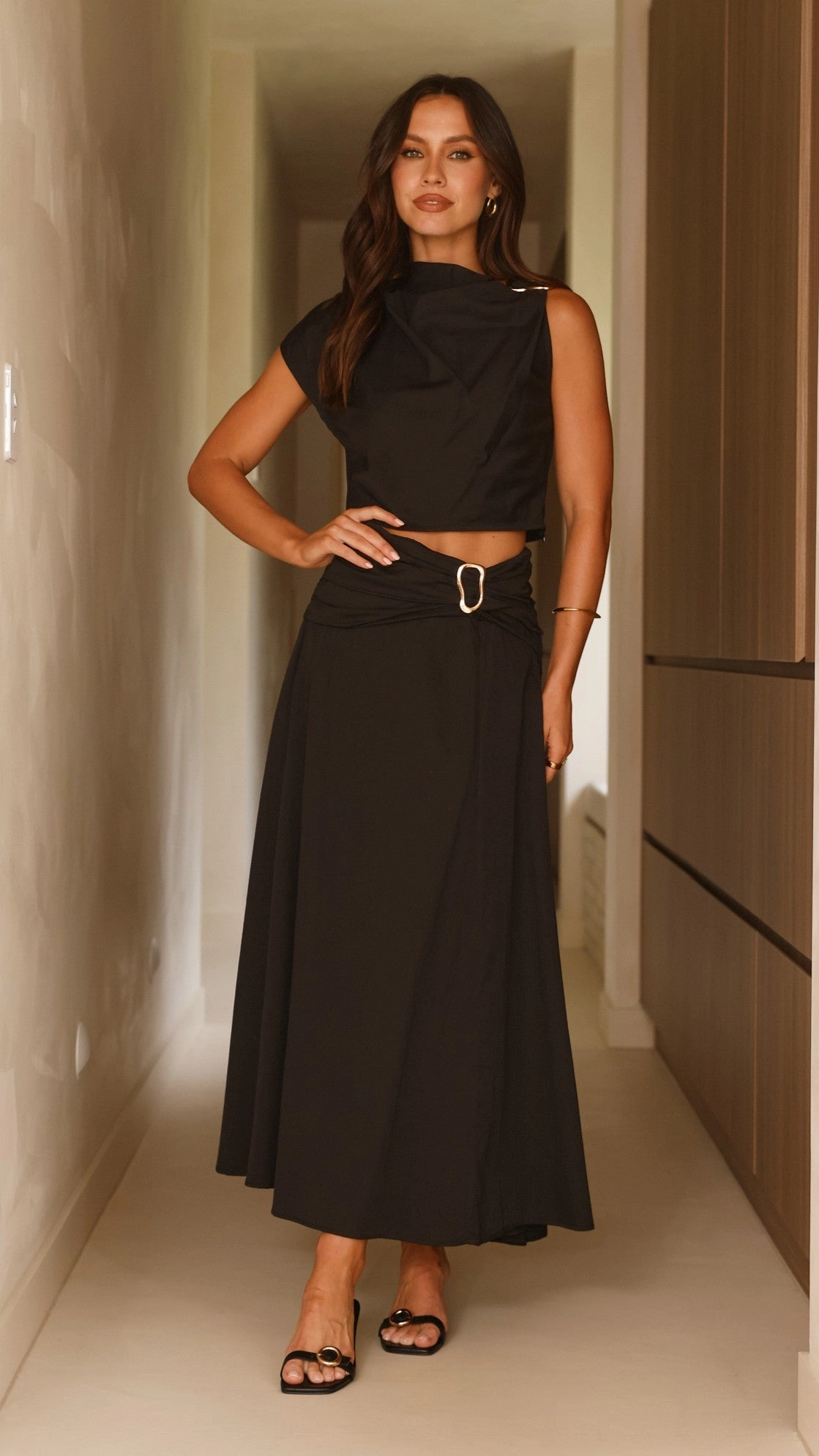Delphine Maxi Skirt - Black