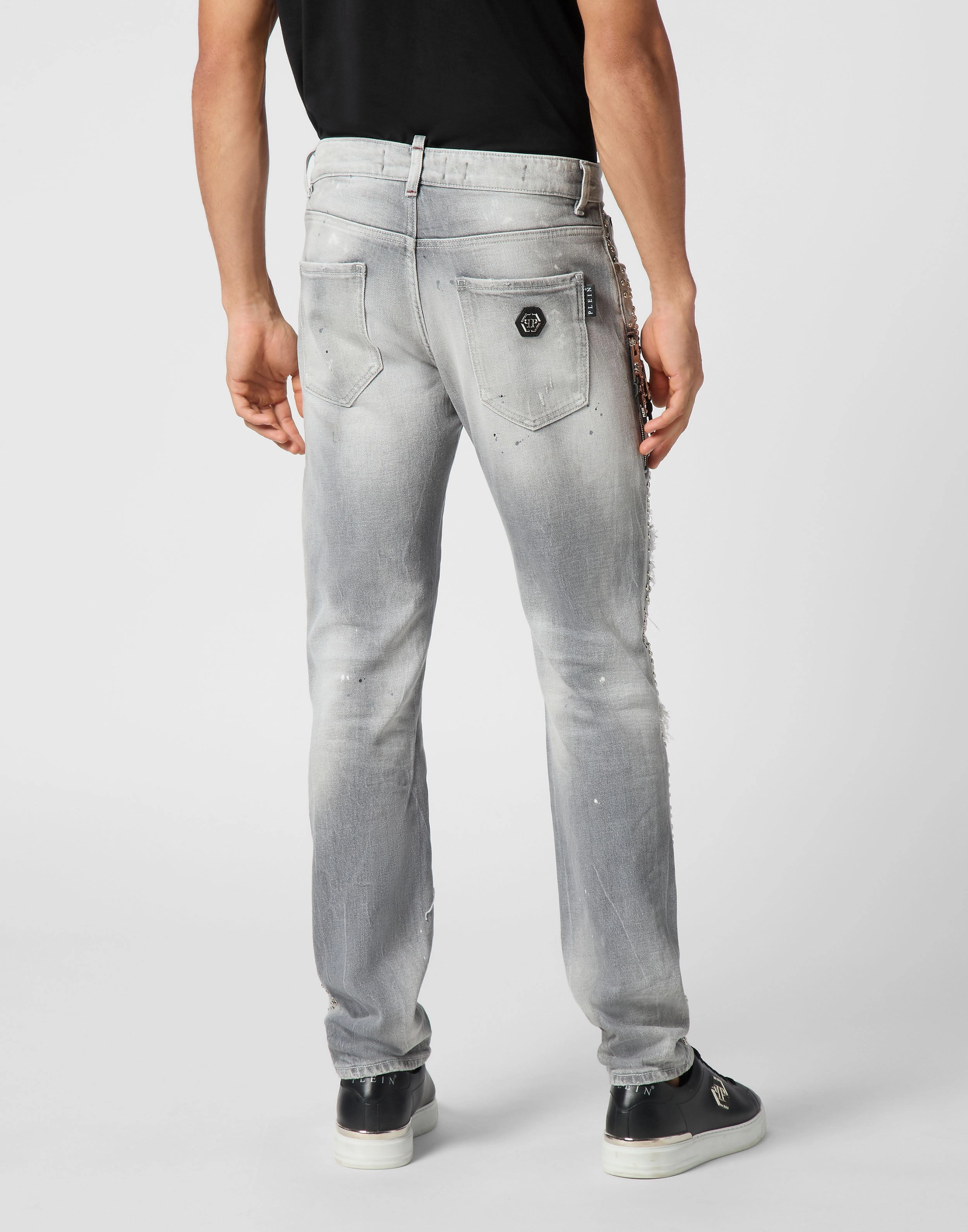 Denim Rock Star Fit Trousers Studs