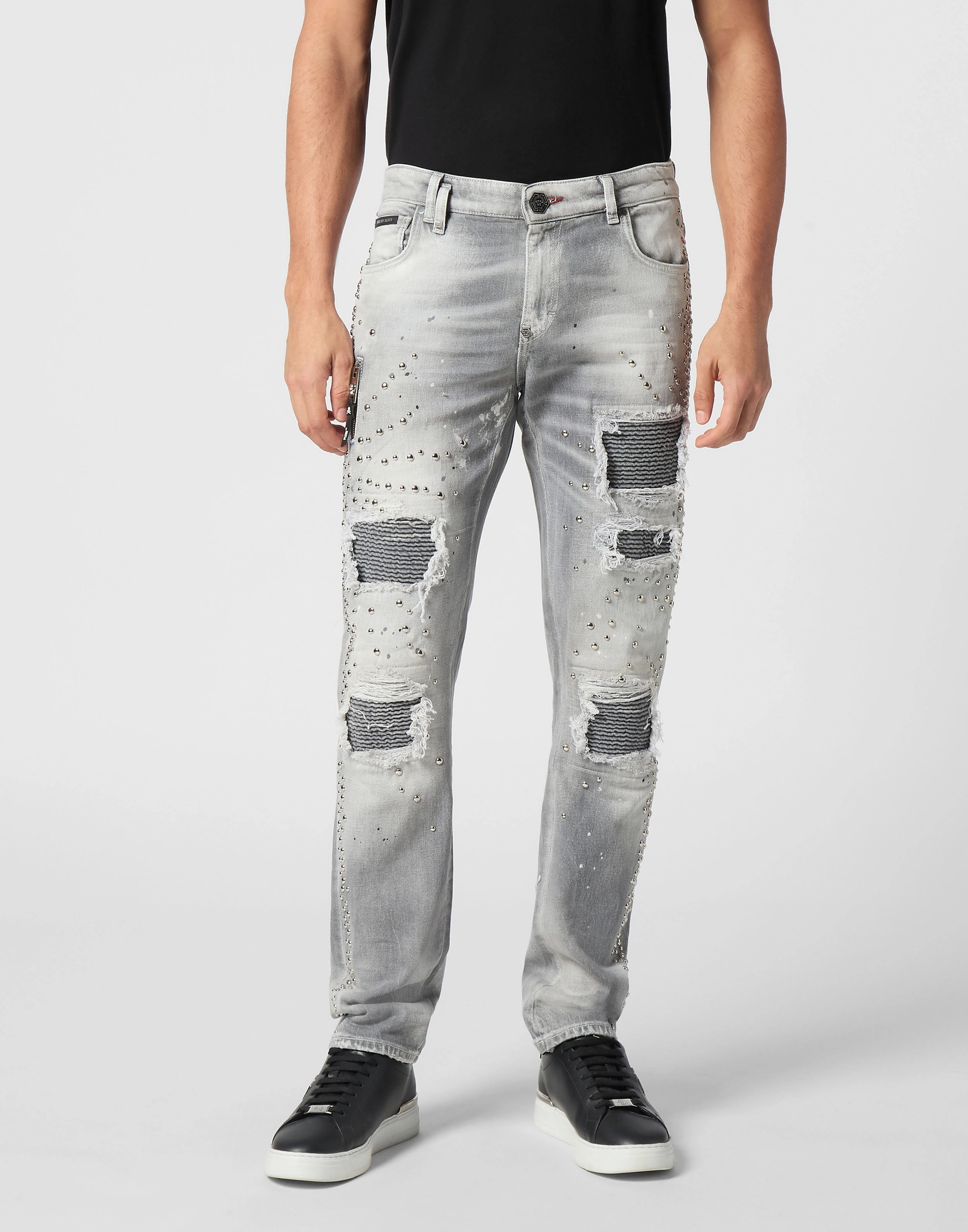 Denim Rock Star Fit Trousers Studs