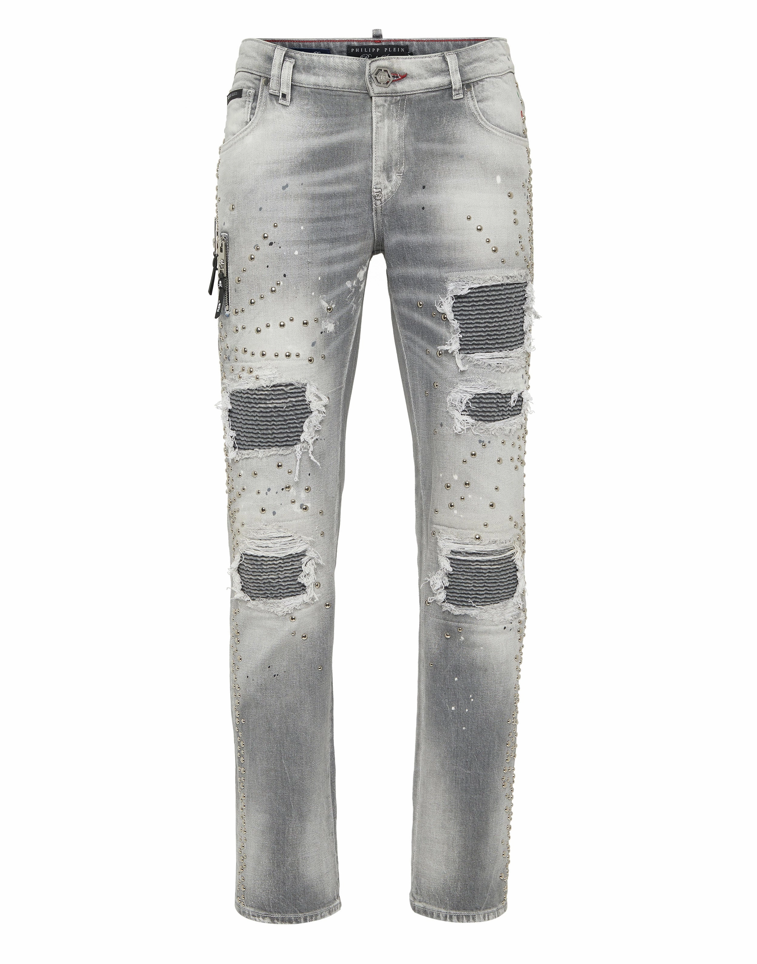 Denim Rock Star Fit Trousers Studs