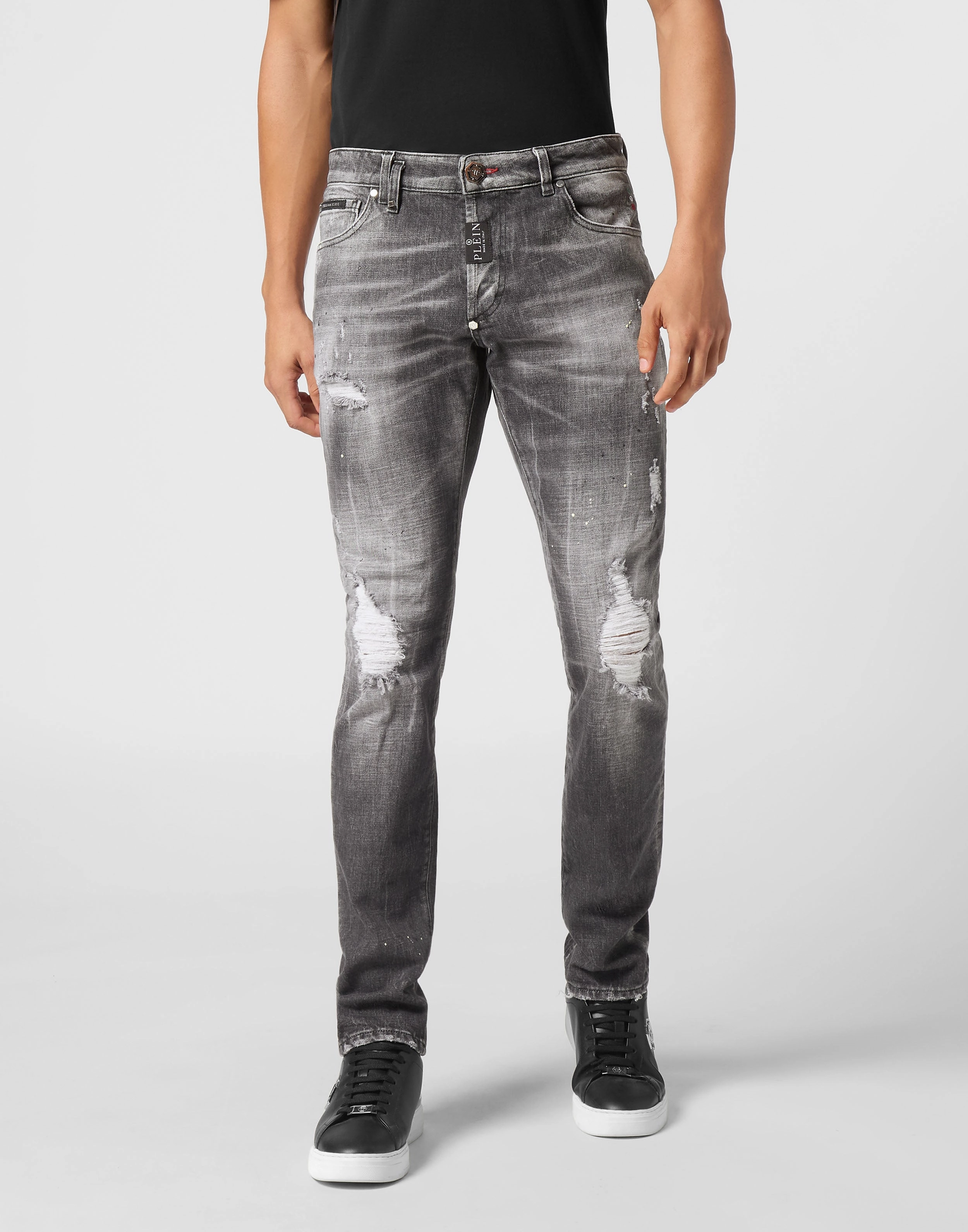 Denim Super Straight Cut Trousers